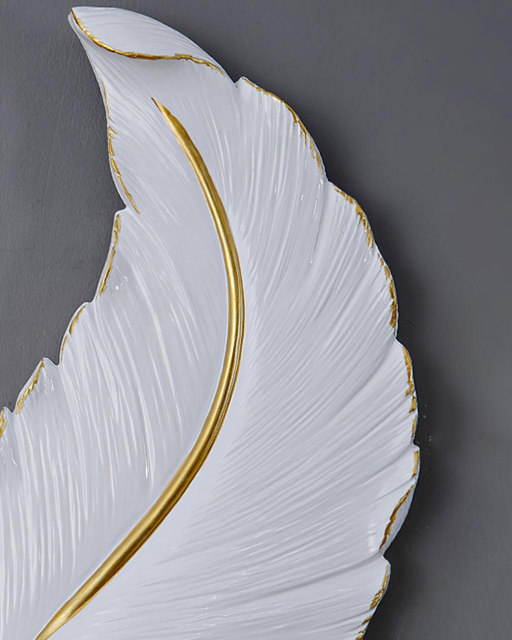 Cumare Individual Creativity Feather Resin Wall Lamp - Letslighting