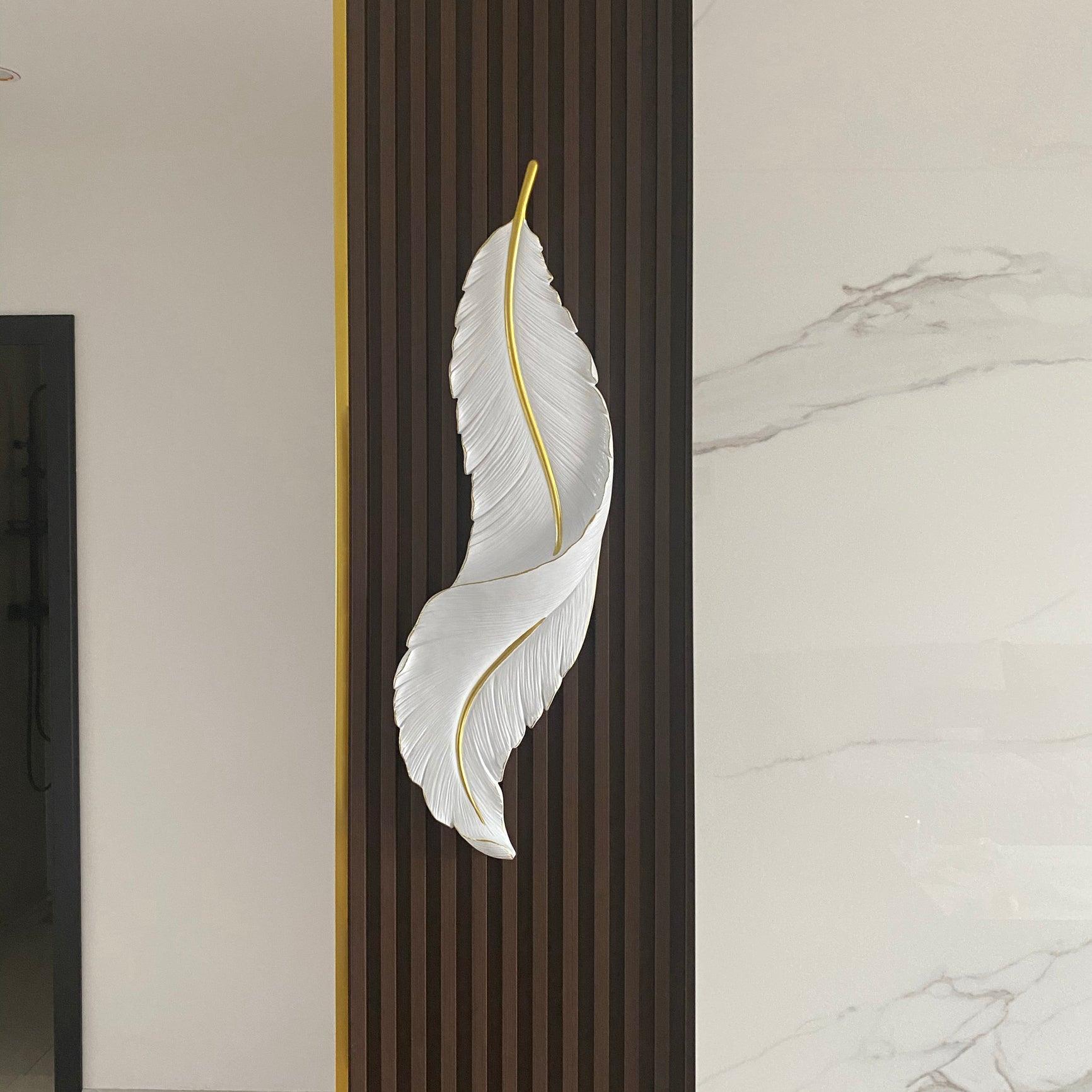 Cumare Individual Creativity Feather Resin Wall Lamp - Letslighting