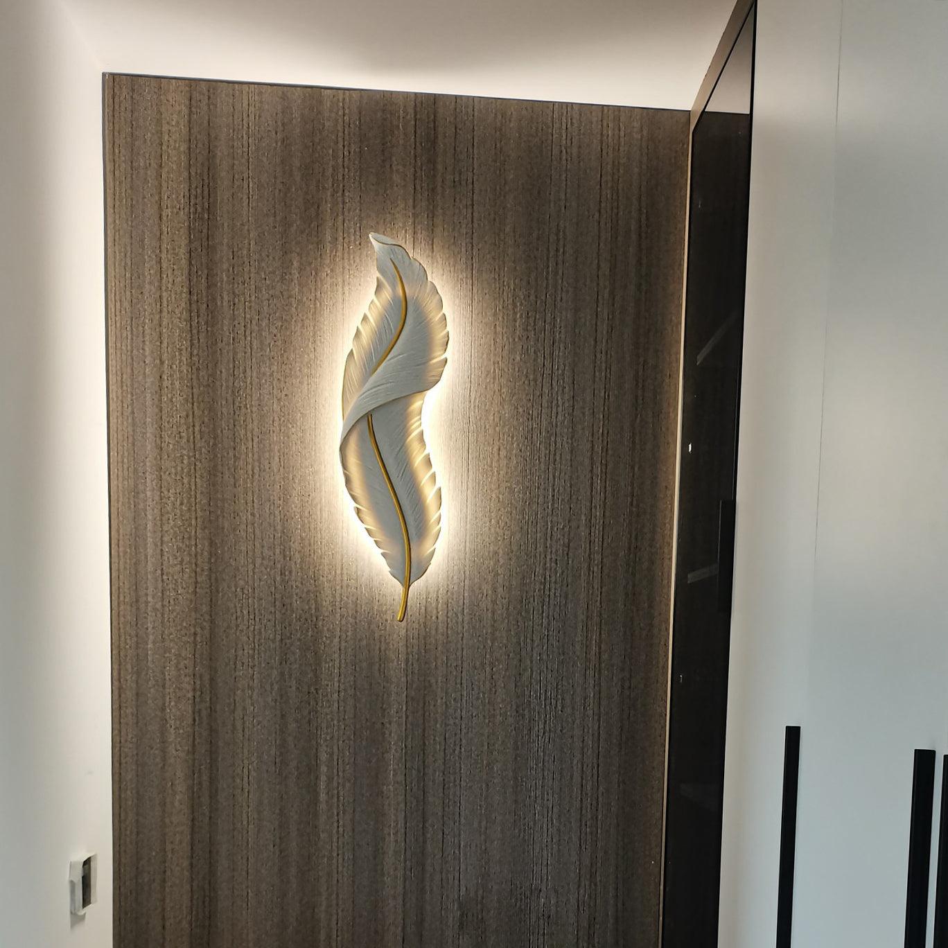 Cumare Individual Creativity Feather Resin Wall Lamp - Letslighting