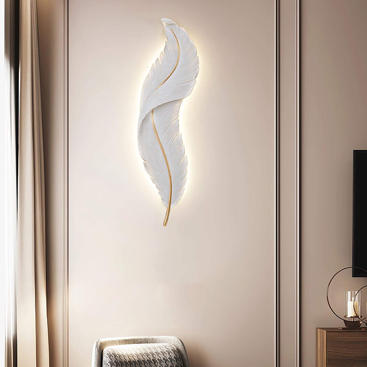 Cumare Individual Creativity Feather Resin Wall Lamp - Letslighting