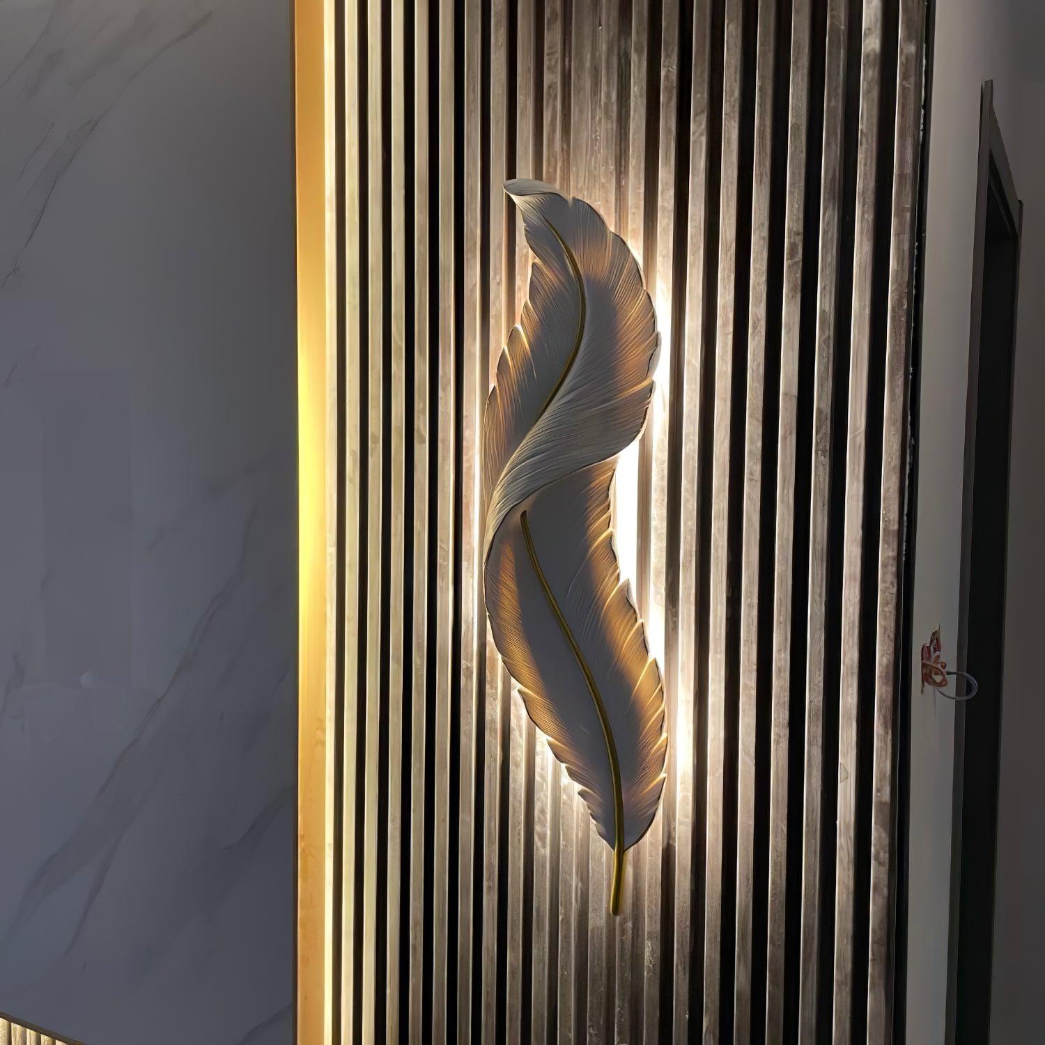 Cumare Individual Creativity Feather Resin Wall Lamp - Letslighting