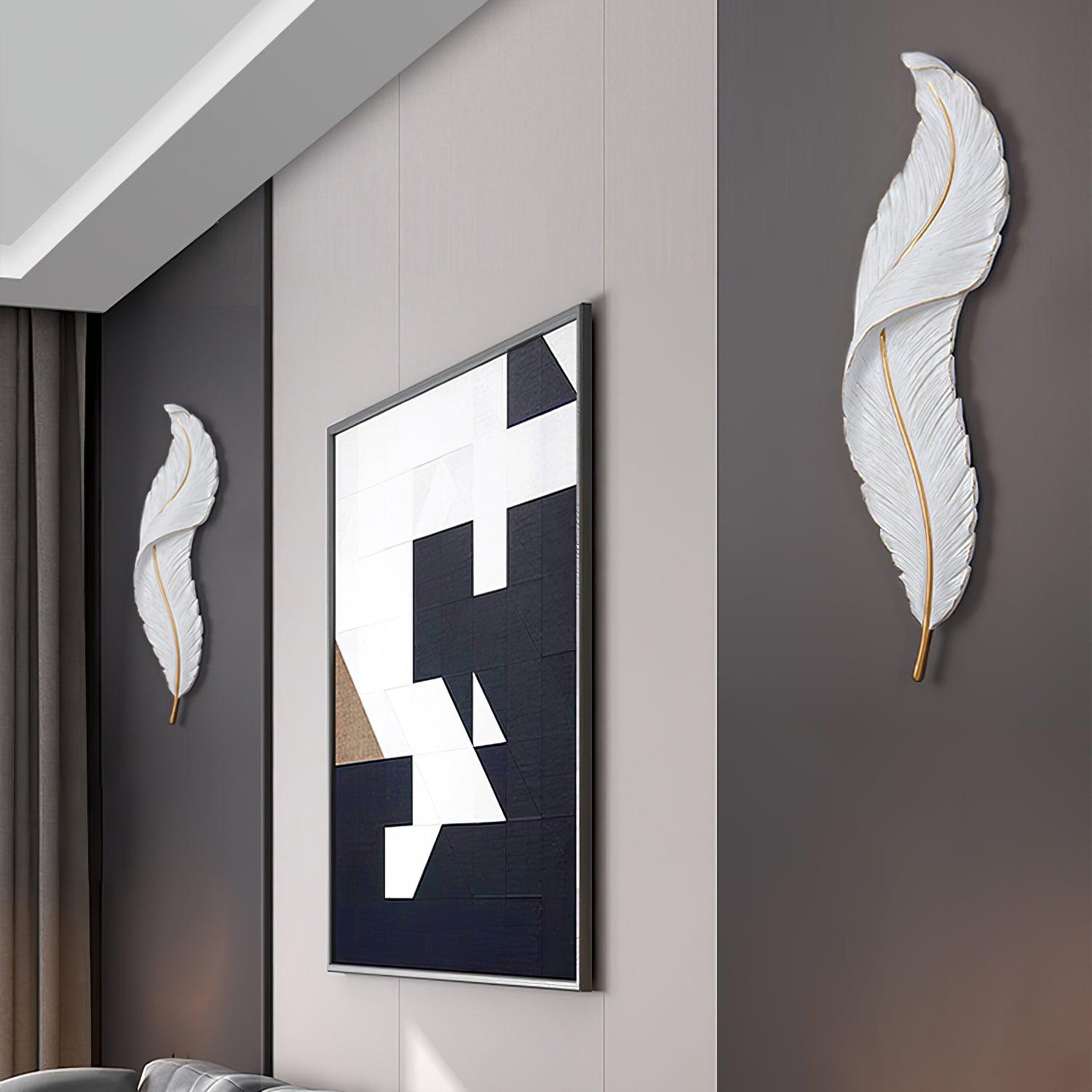 Cumare Individual Creativity Feather Resin Wall Lamp - Letslighting