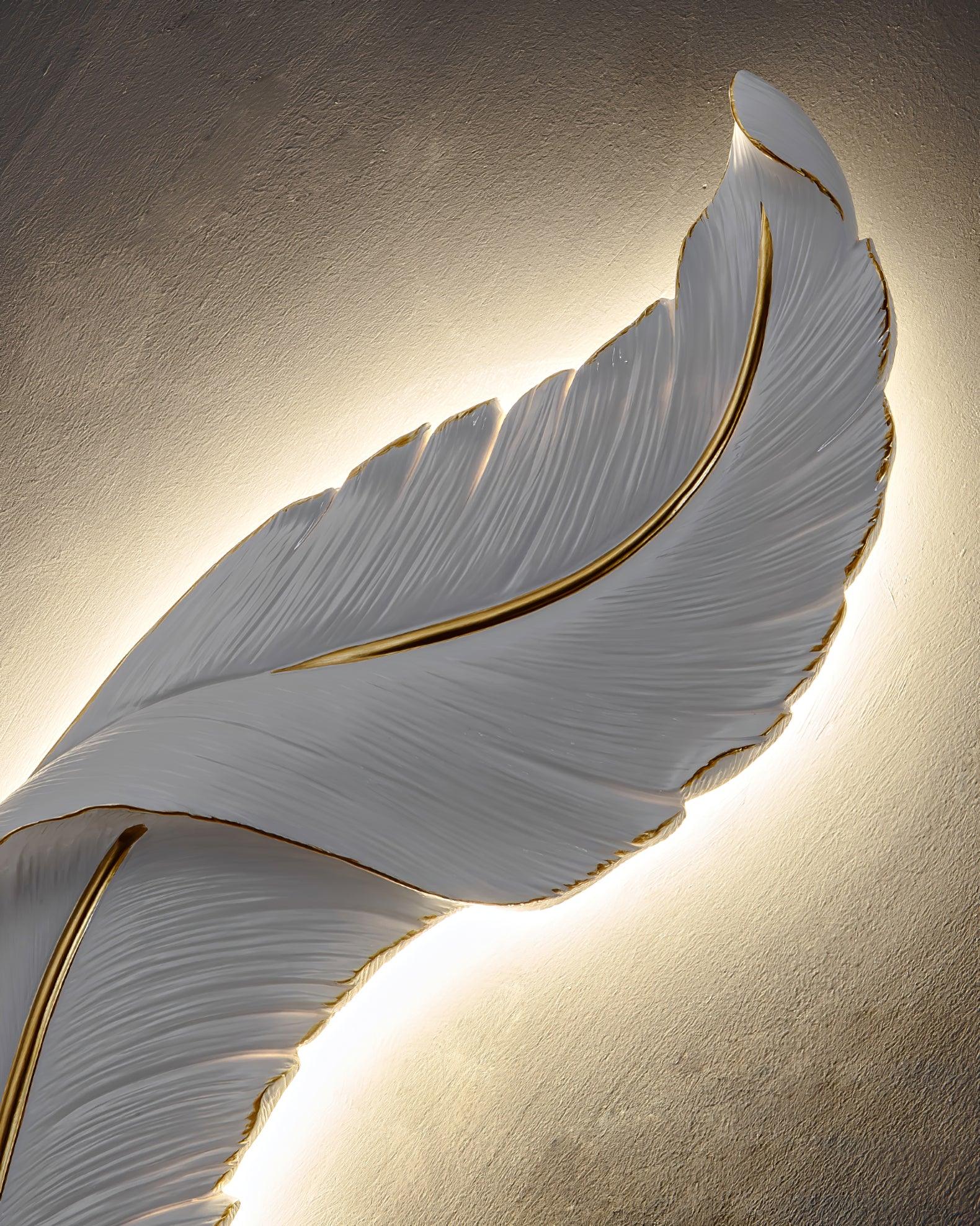 Cumare Individual Creativity Feather Resin Wall Lamp - Letslighting