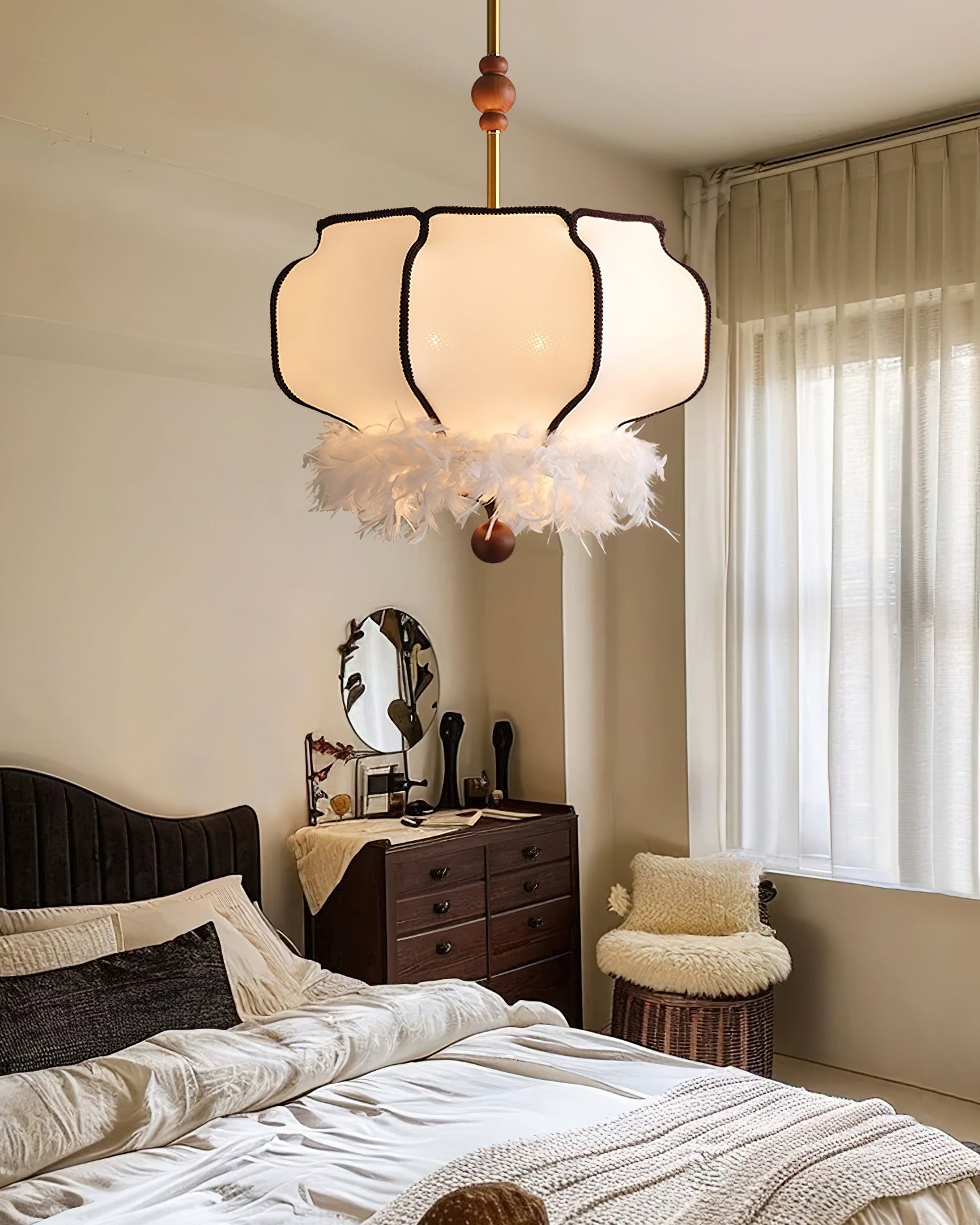 Grace Luxury Fabric Pendant Light - Letslighting