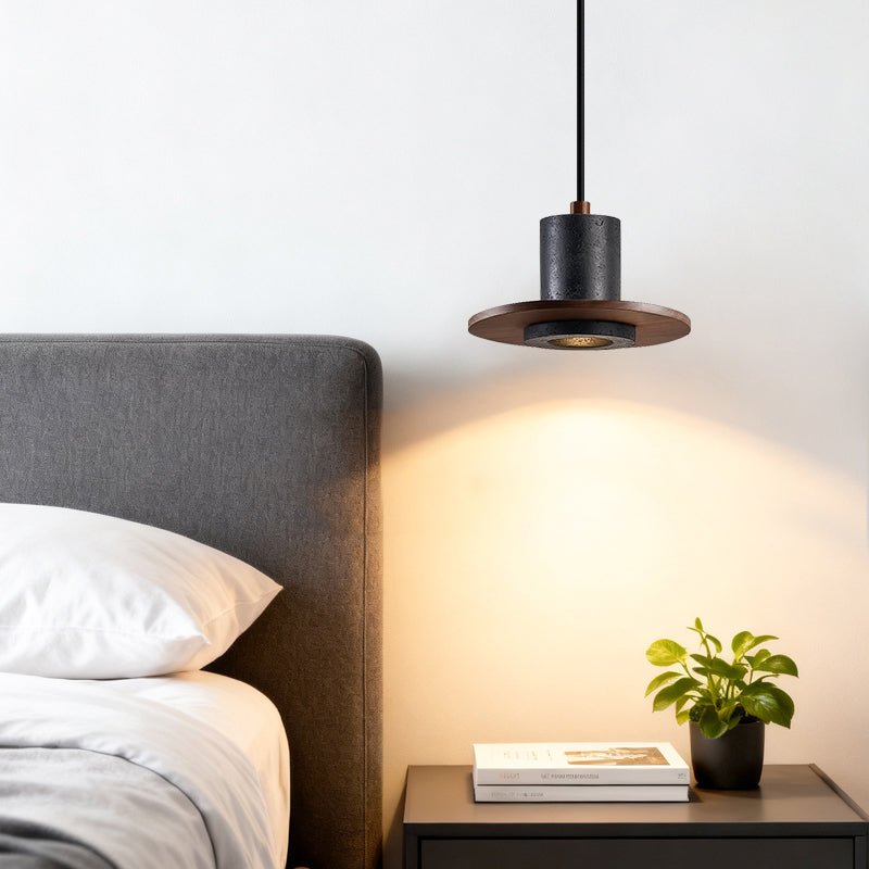 Fedora Minimalist Travertine Pendant Light