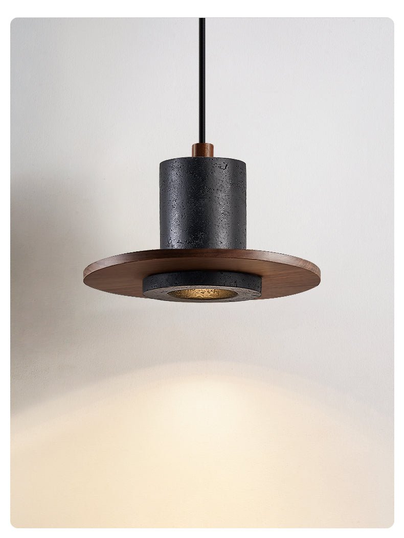 Fedora Minimalist Travertine Pendant Light