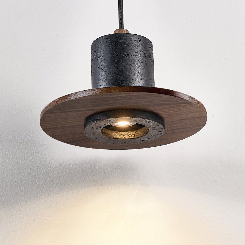 Fedora Minimalist Travertine Pendant Light