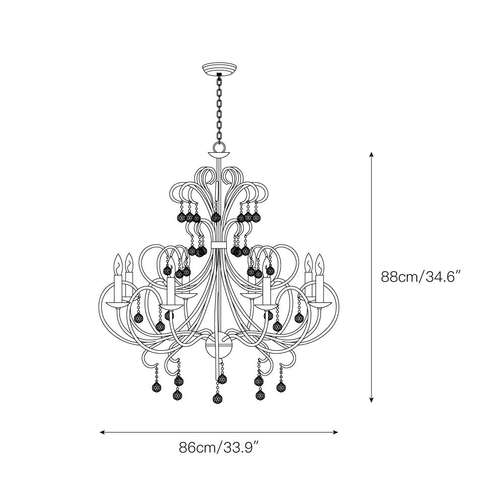 Ermira Postmodern Luxury Glass Crystal Chandelier - Letslighting