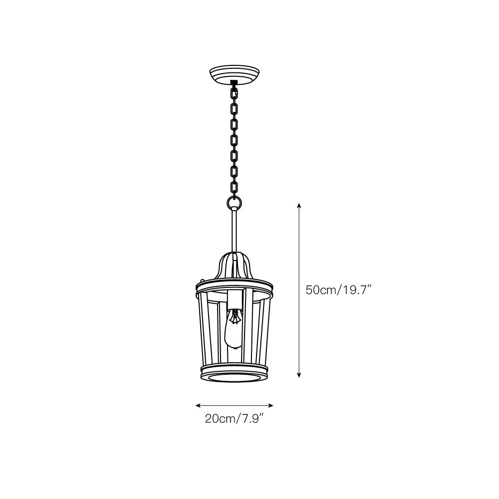 Veraeen Vintage Industrial Wood Pendant Lamp - Letslighting