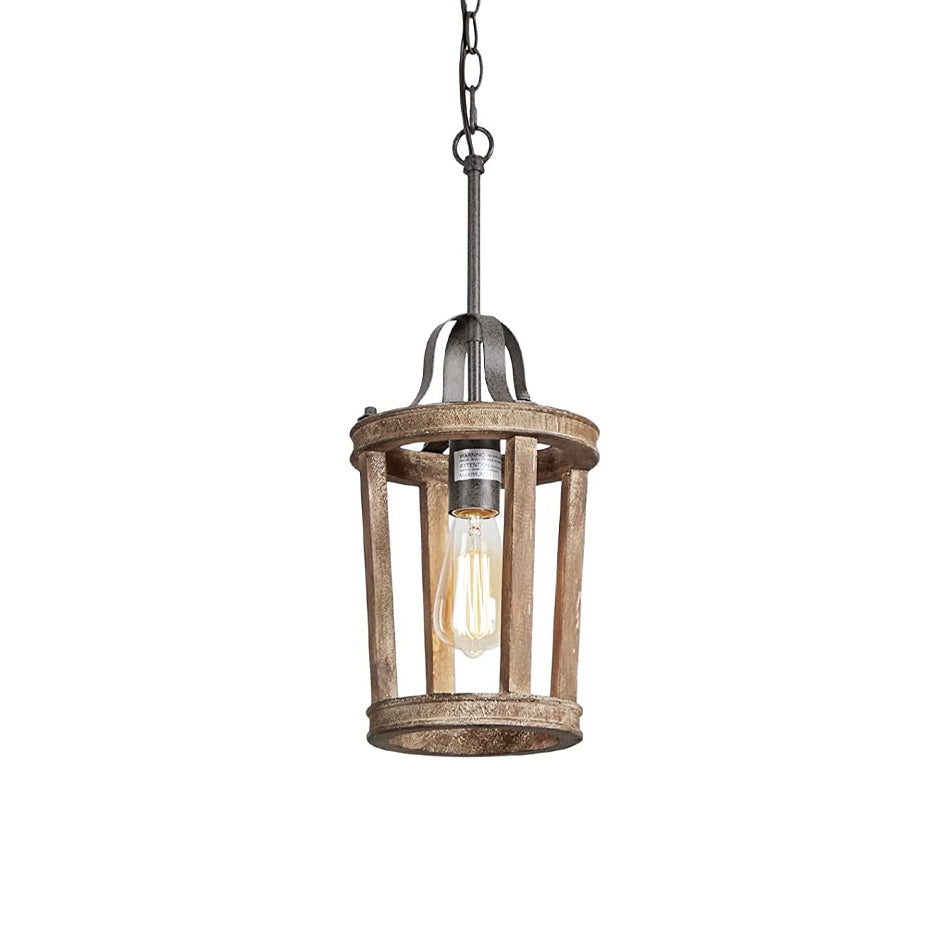 Veraeen Vintage Industrial Wood Pendant Lamp - Letslighting