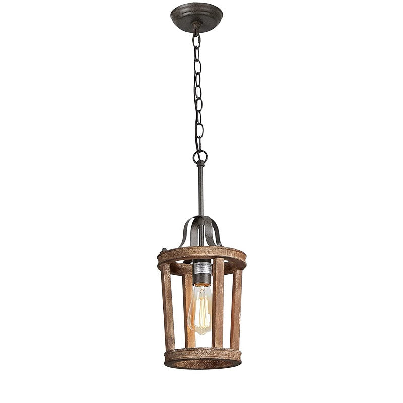 Veraeen Vintage Industrial Wood Pendant Lamp - Letslighting