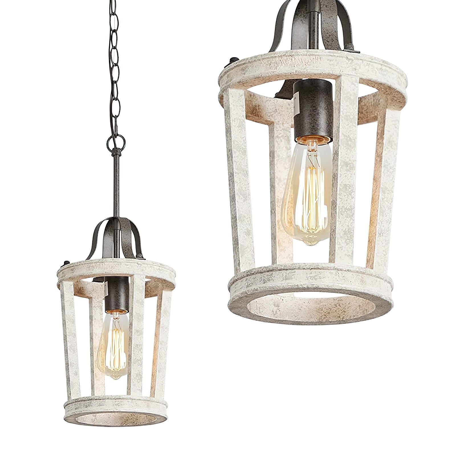 Veraeen Vintage Industrial Wood Pendant Lamp - Letslighting
