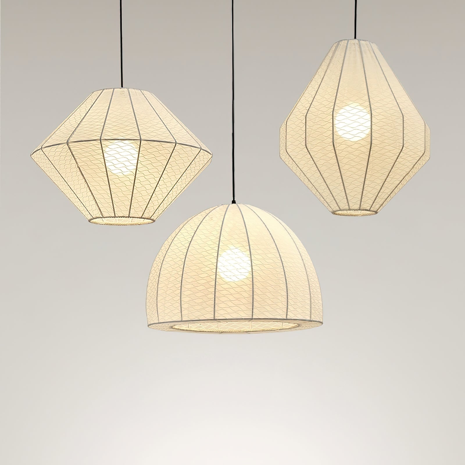 Felida Pendant Lamp Geometric Fabric Minimalist - Letslighting