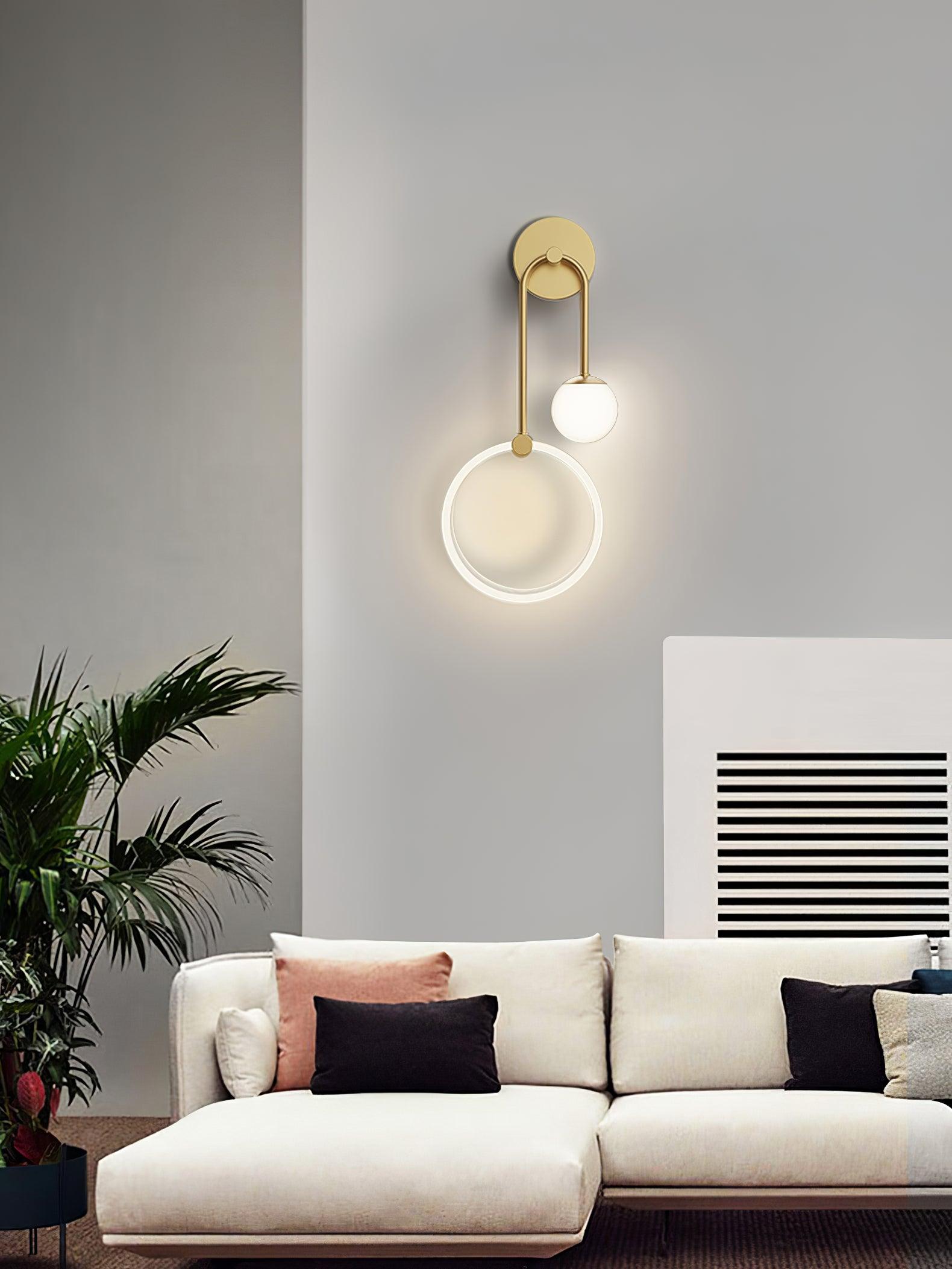 Warren Modern Minimalist LED Brass Wall Light - Letslighting
