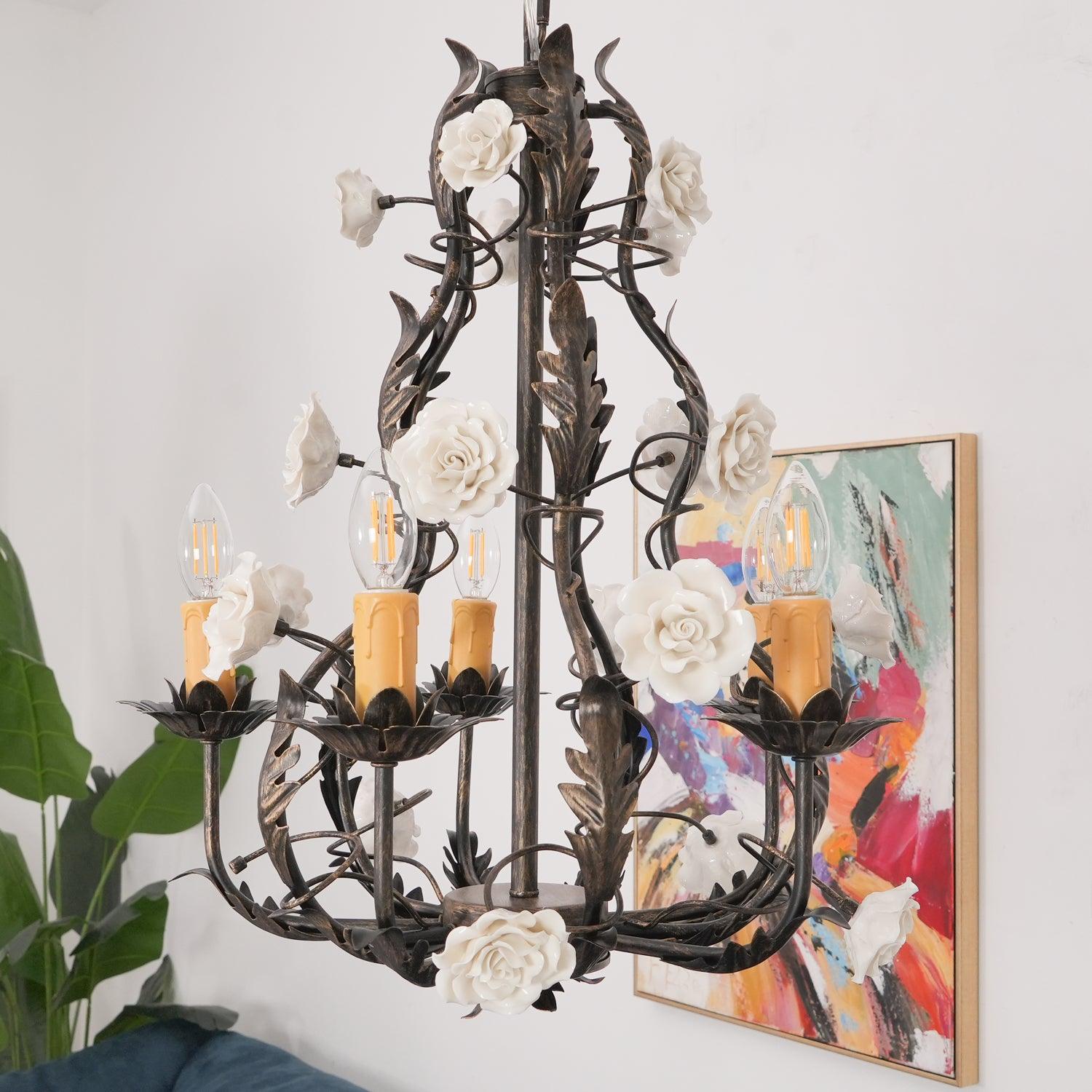 Rocaille Flower Chandelier - Letslighting