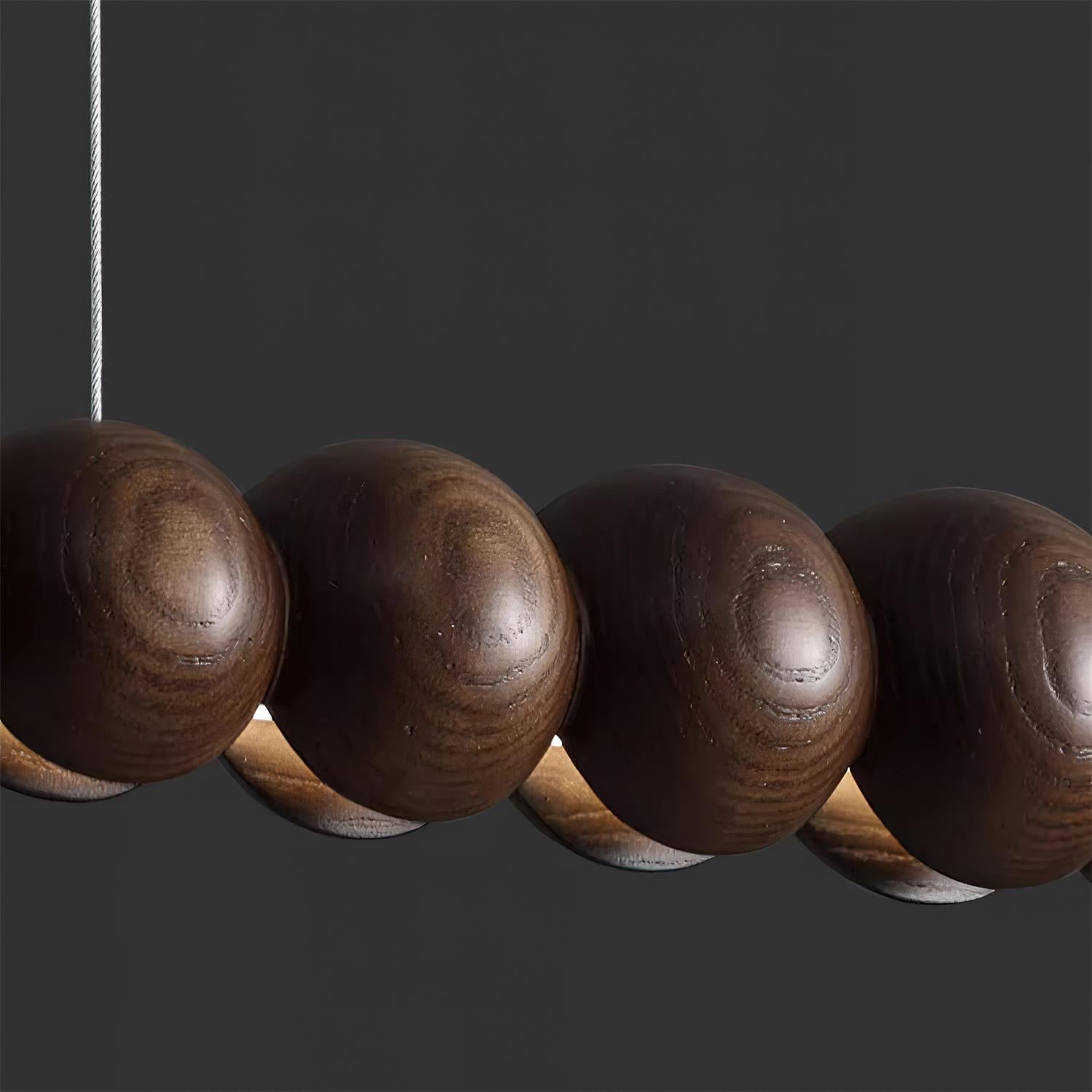 Muto Beaded Wooden Chandelier - Letslighting