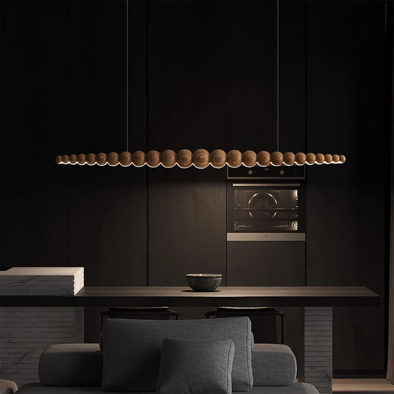 Muto Beaded Wooden Chandelier - Letslighting