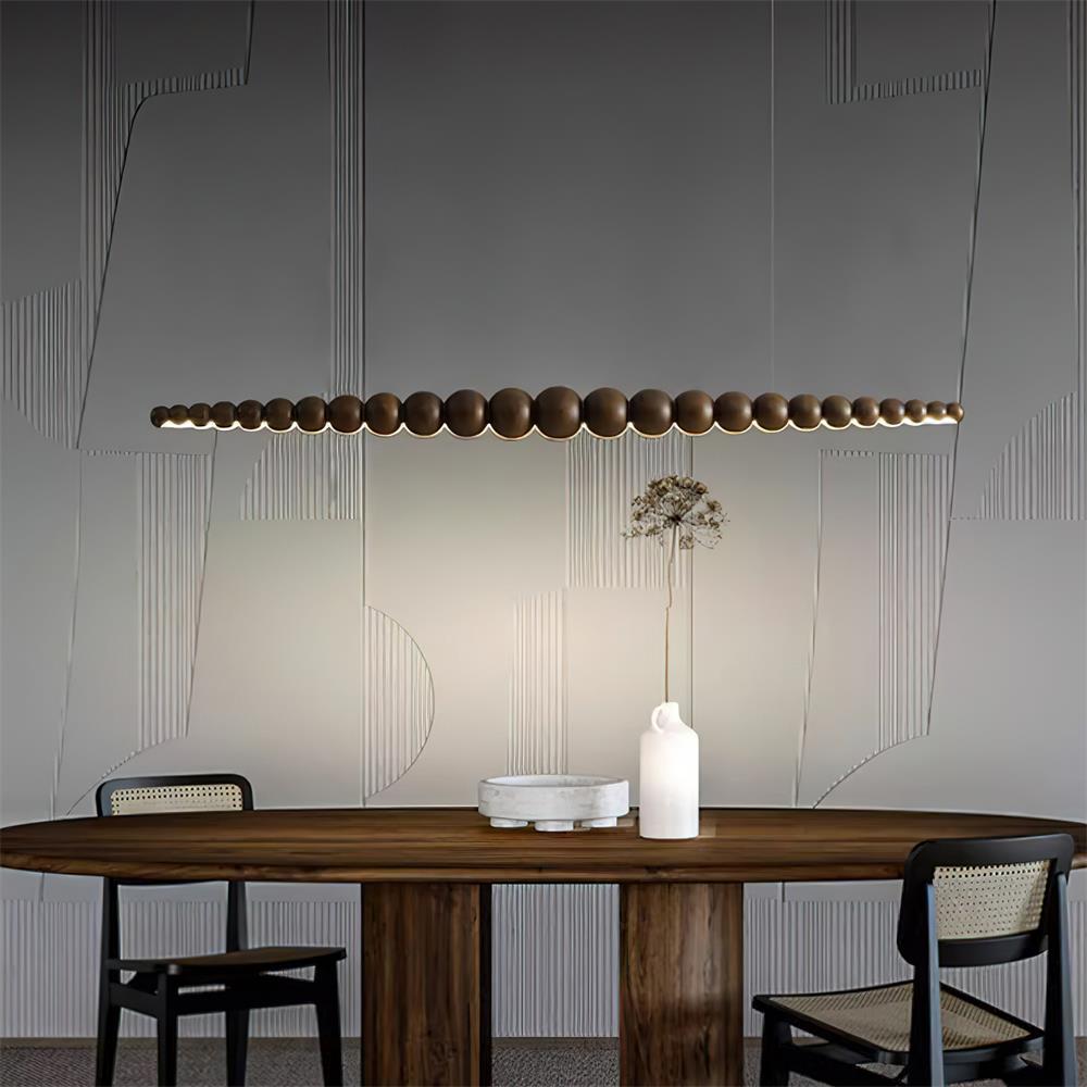 Muto Beaded Wooden Chandelier