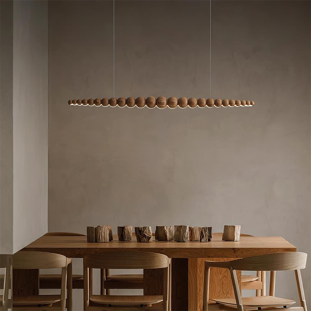 Muto Beaded Wooden Chandelier - Letslighting