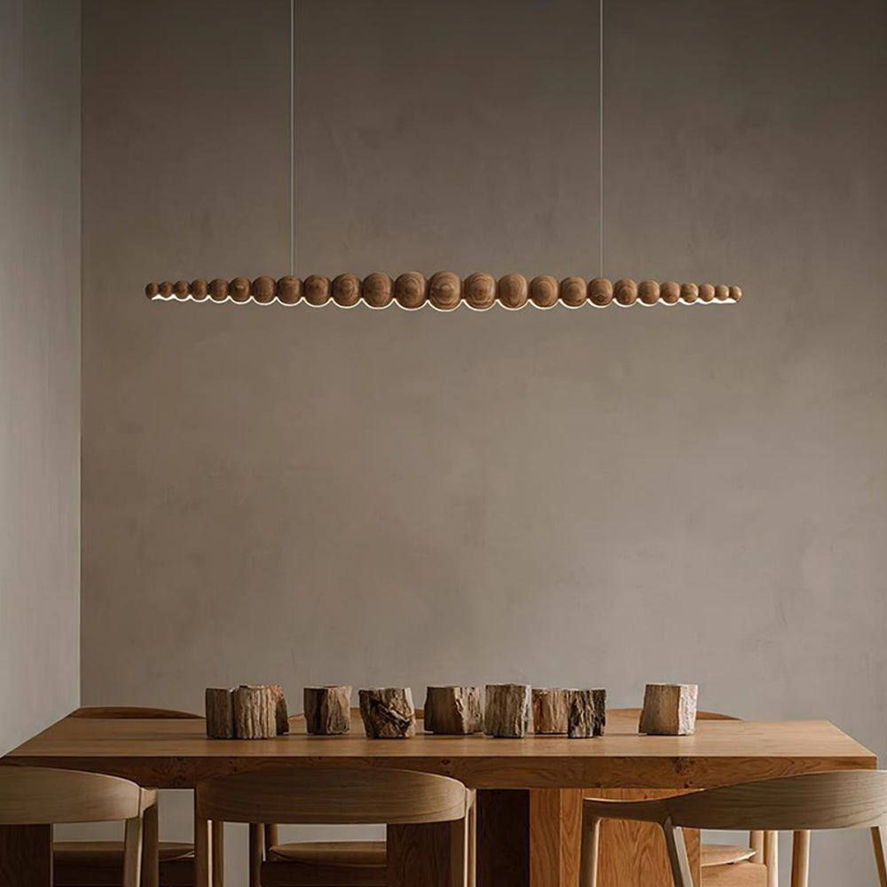 Muto Beaded Wooden Chandelier - Letslighting