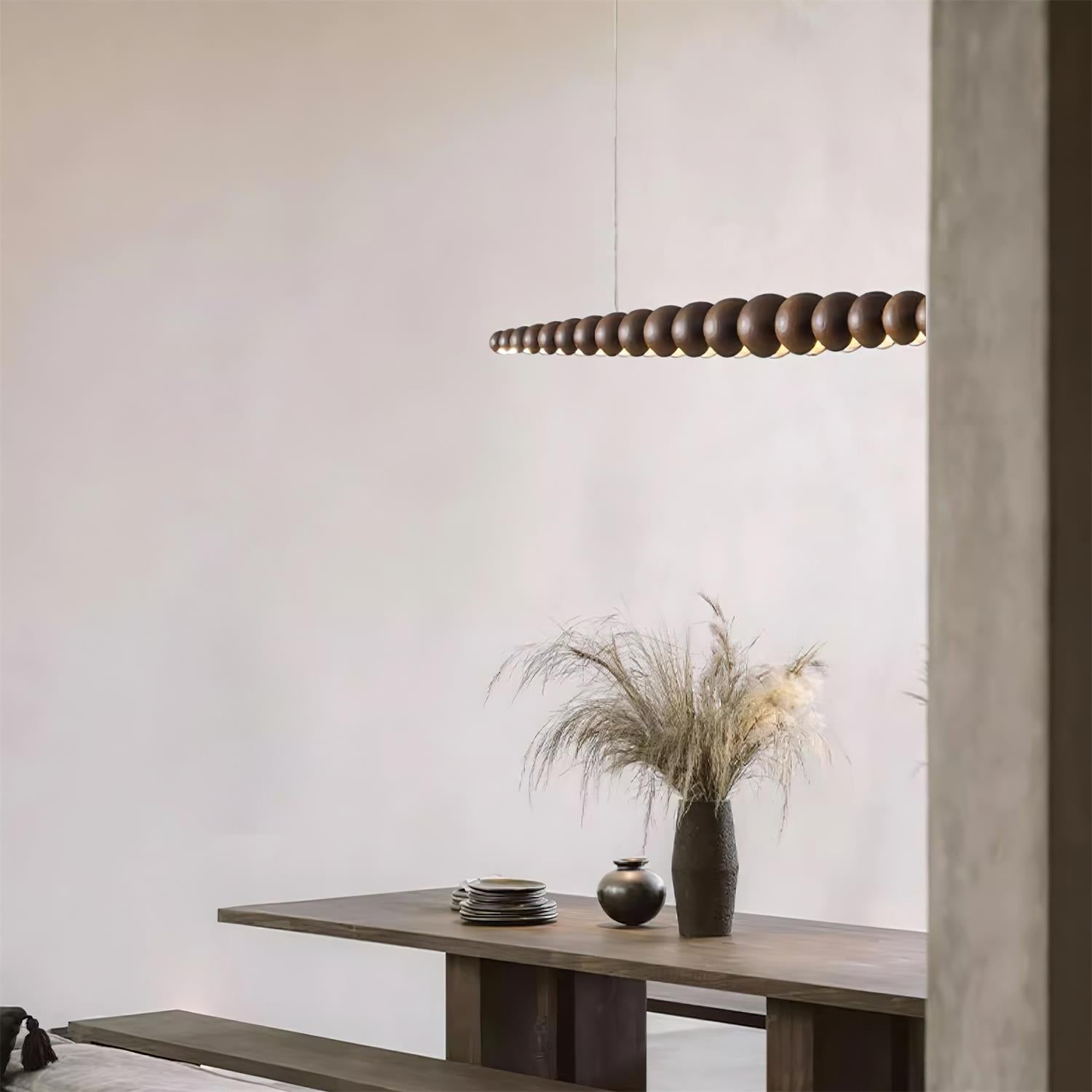 Muto Beaded Wooden Chandelier - Letslighting