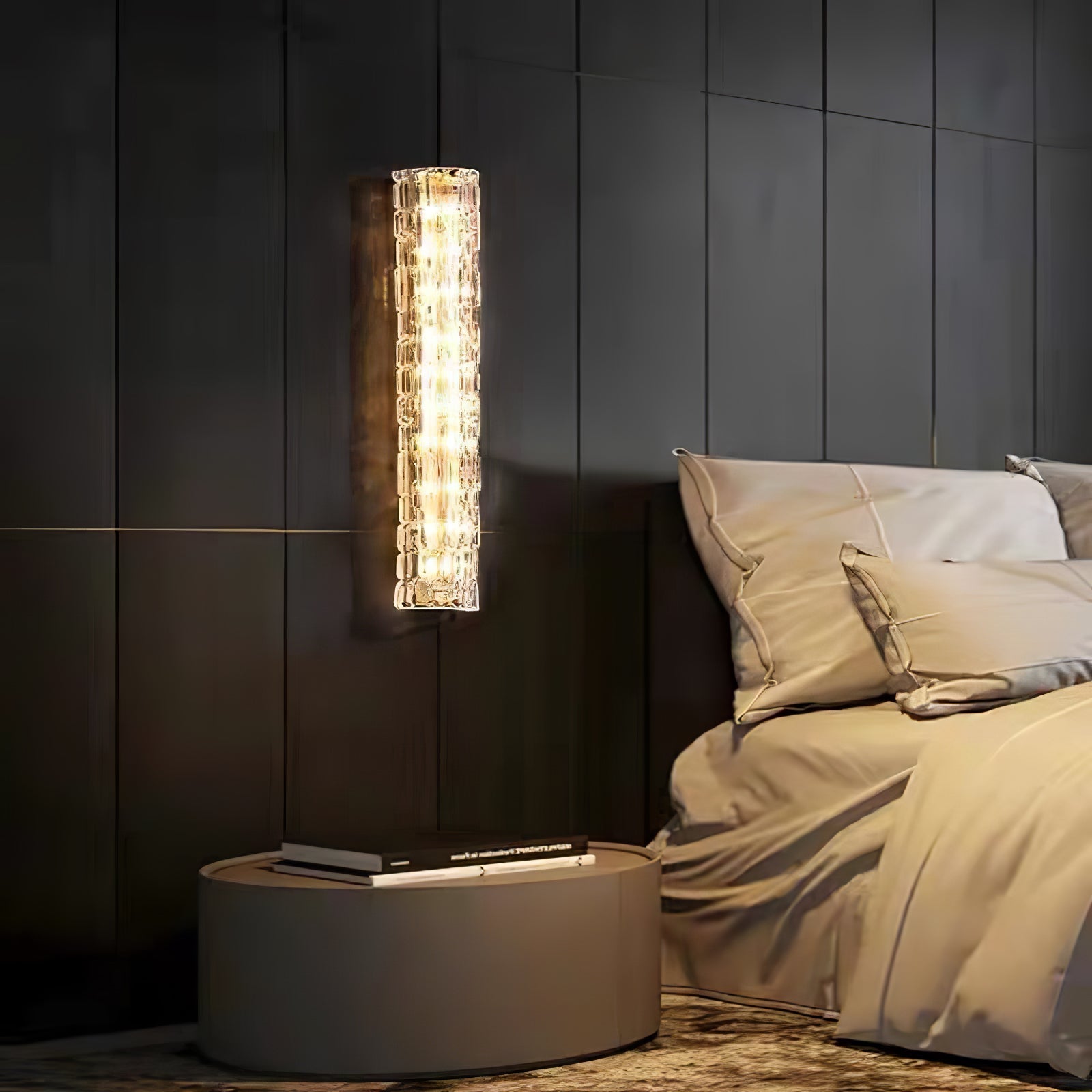 Lumix Brass Glass Glam Wall Lamp - Letslighting