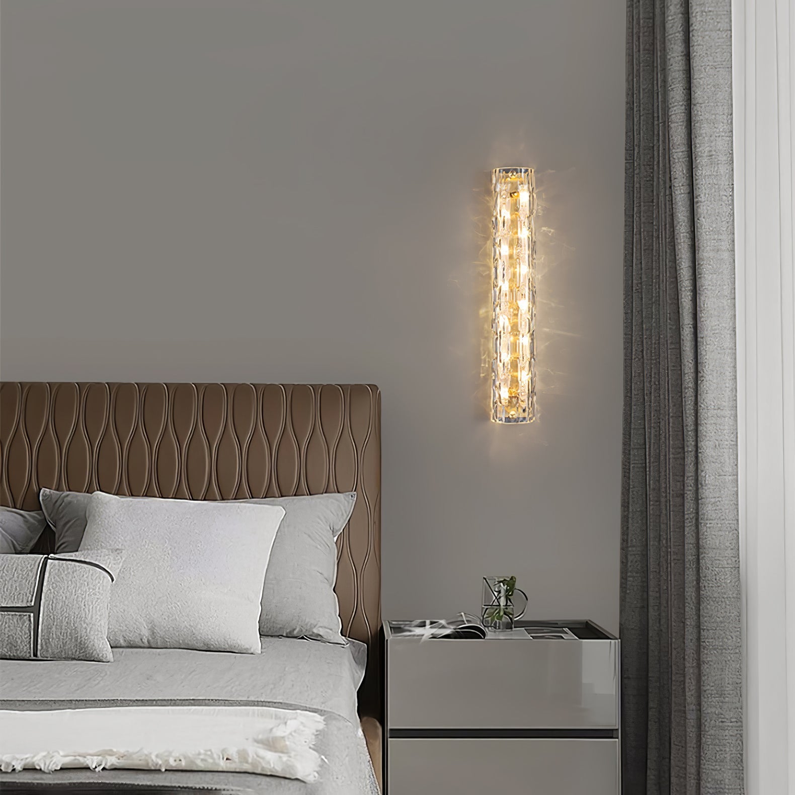 Lumix Brass Glass Glam Wall Lamp - Letslighting