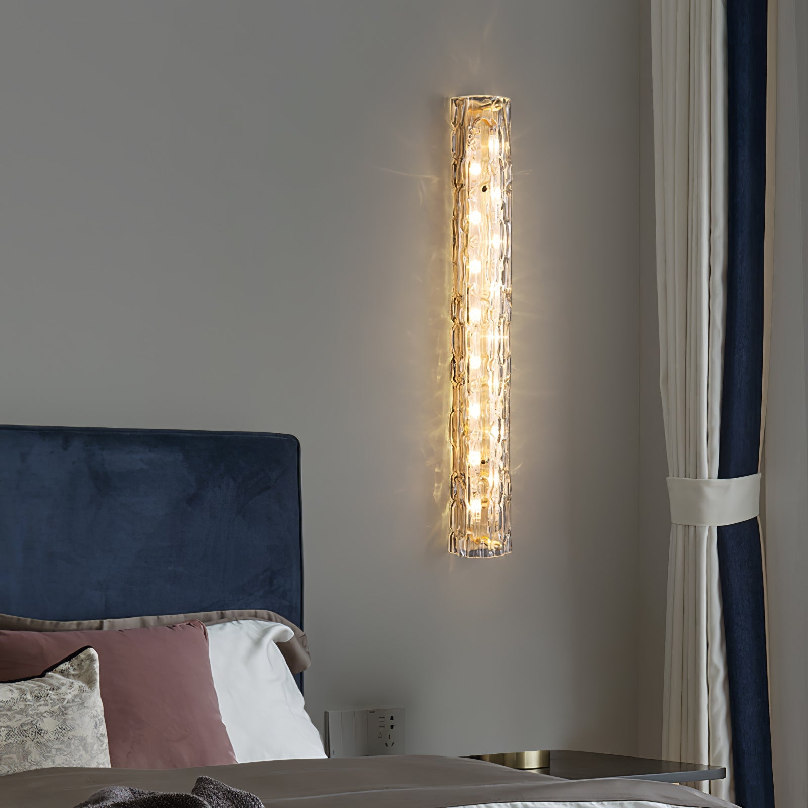 Lumix Brass Glass Glam Wall Lamp - Letslighting