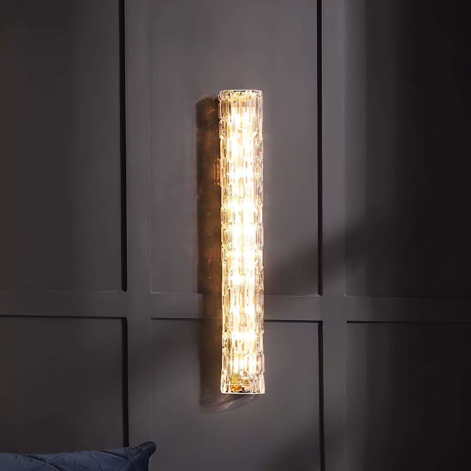 Lumix Brass Glass Glam Wall Lamp - Letslighting