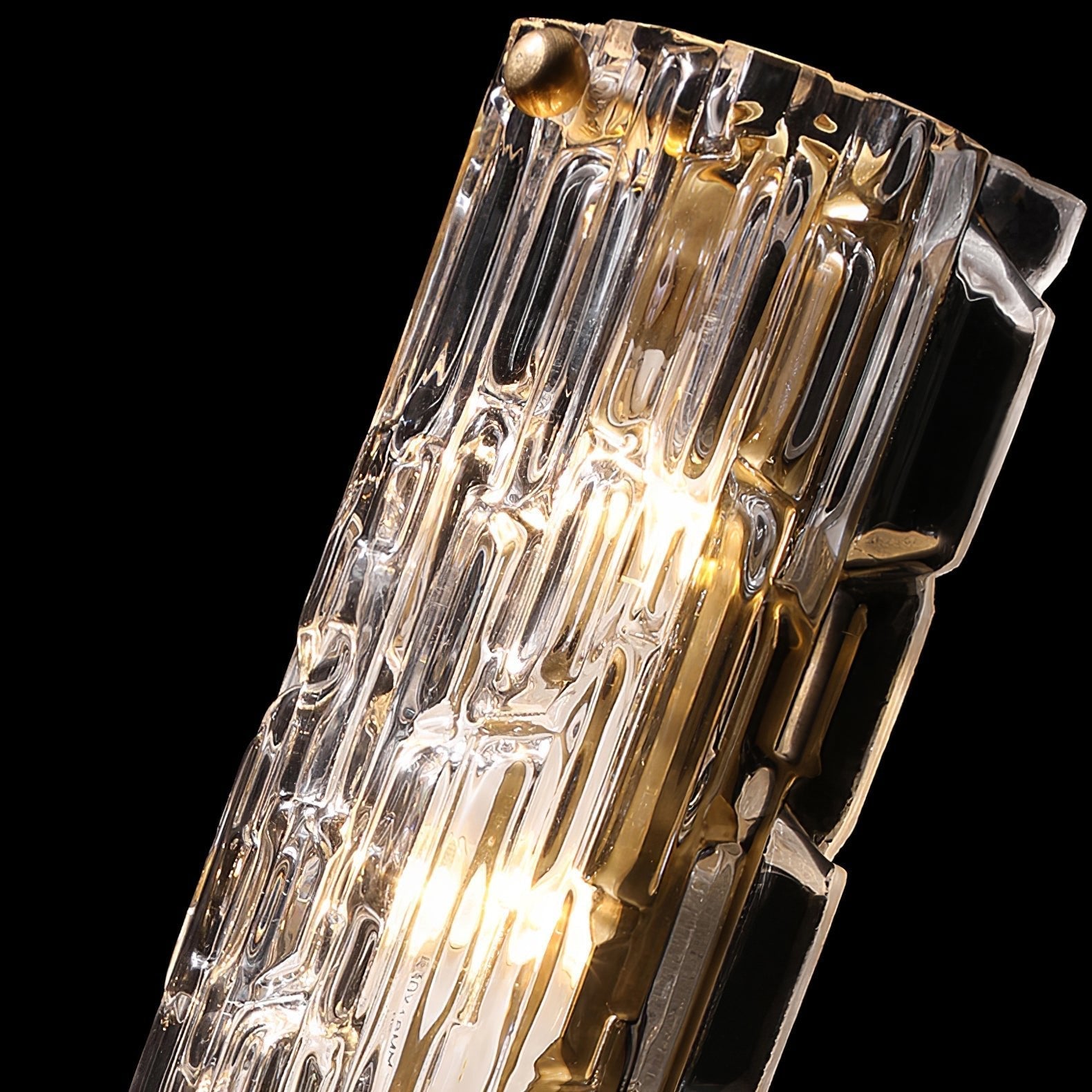 Lumix Brass Glass Glam Wall Lamp - Letslighting