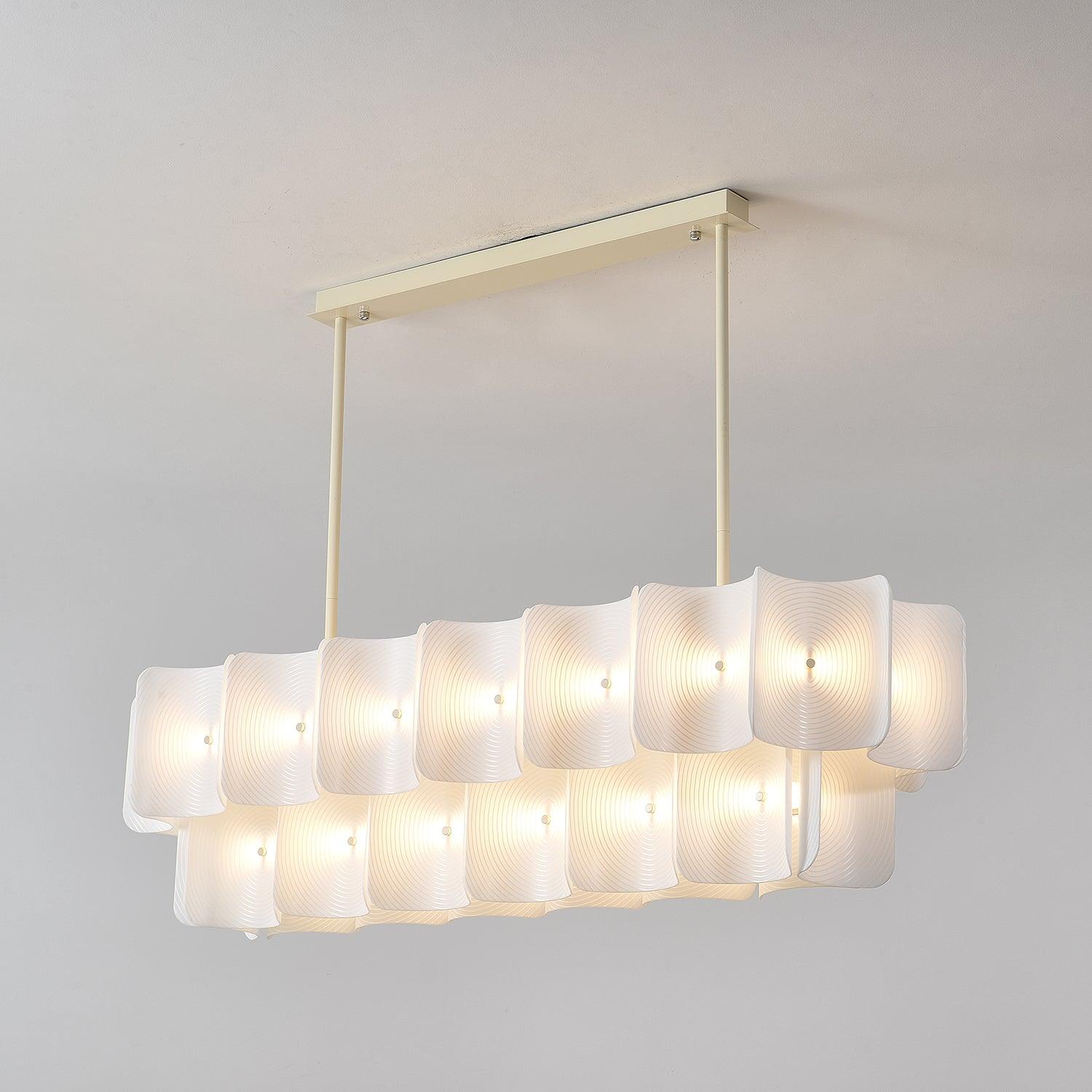 Fingerprint Chandelier Acrylic Panel Concentric - Letslighting