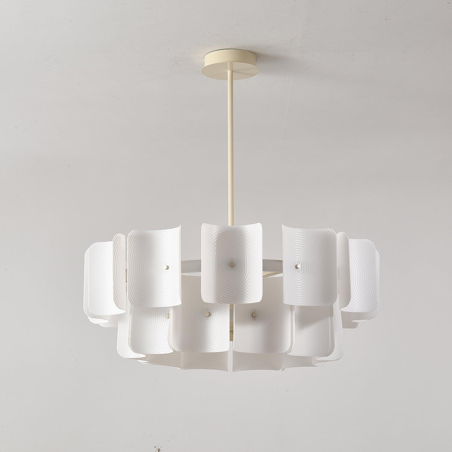 Fingerprint Chandelier Acrylic Panel Concentric - Letslighting
