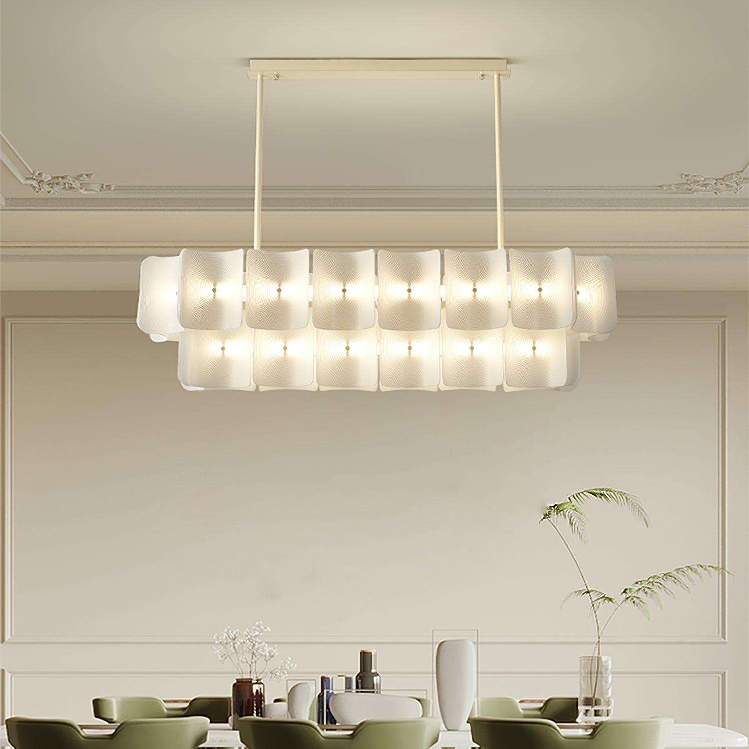 Fingerprint Chandelier Acrylic Panel Concentric - Letslighting