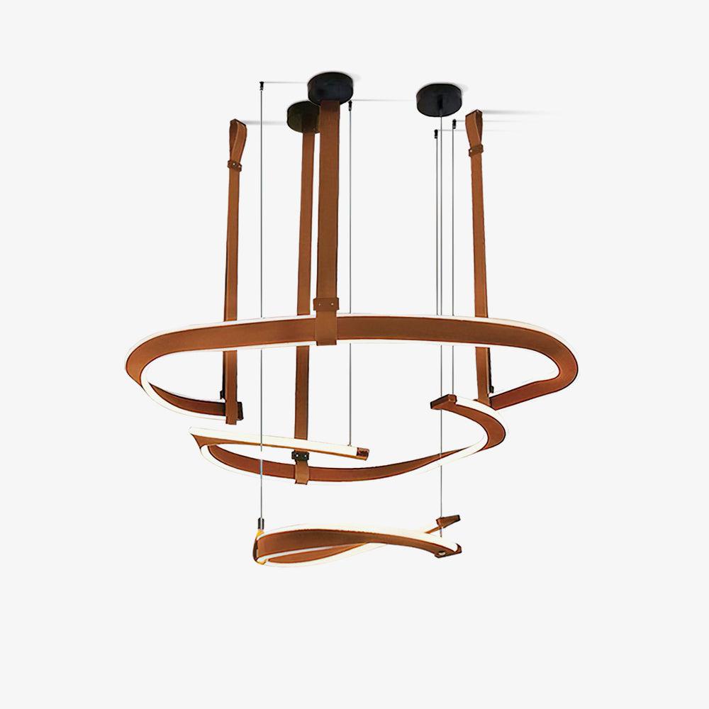 Cesorora Curved Artificial Leather Chandelier - Letslighting