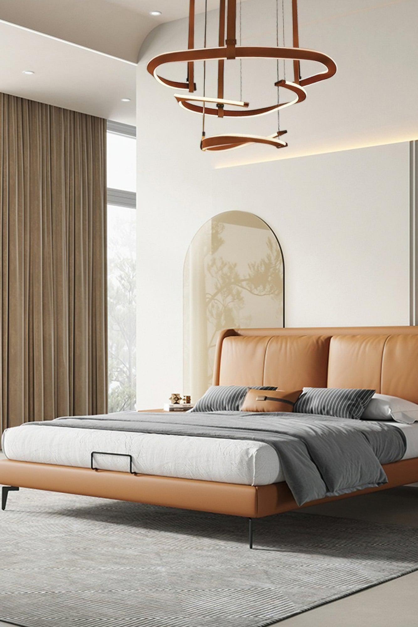 Cesorora Curved Artificial Leather Chandelier - Letslighting