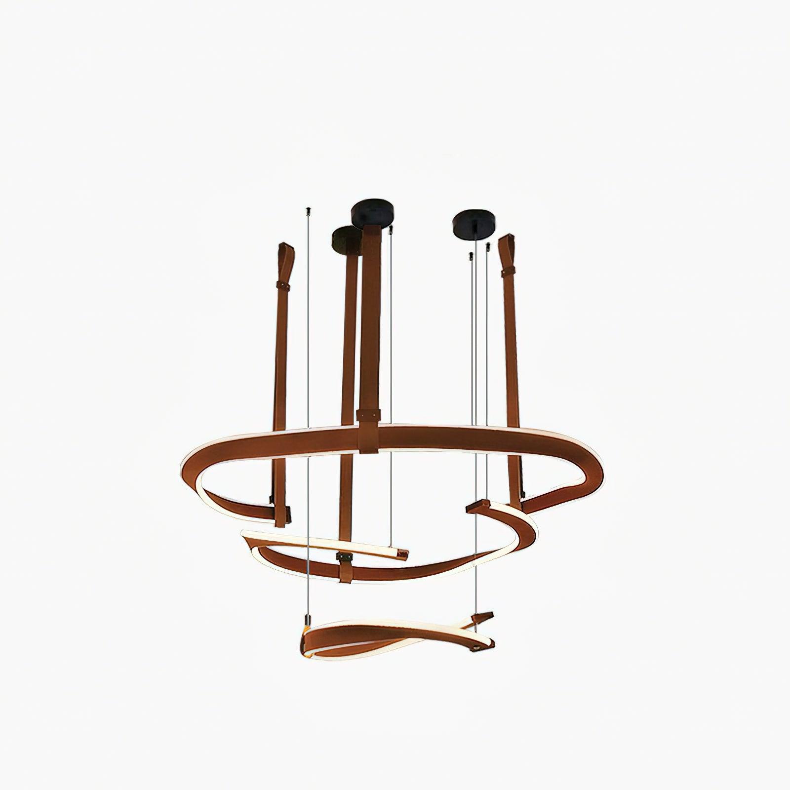 Cesorora Curved Artificial Leather Chandelier - Letslighting