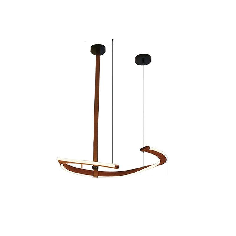Cesorora Curved Artificial Leather Chandelier - Letslighting
