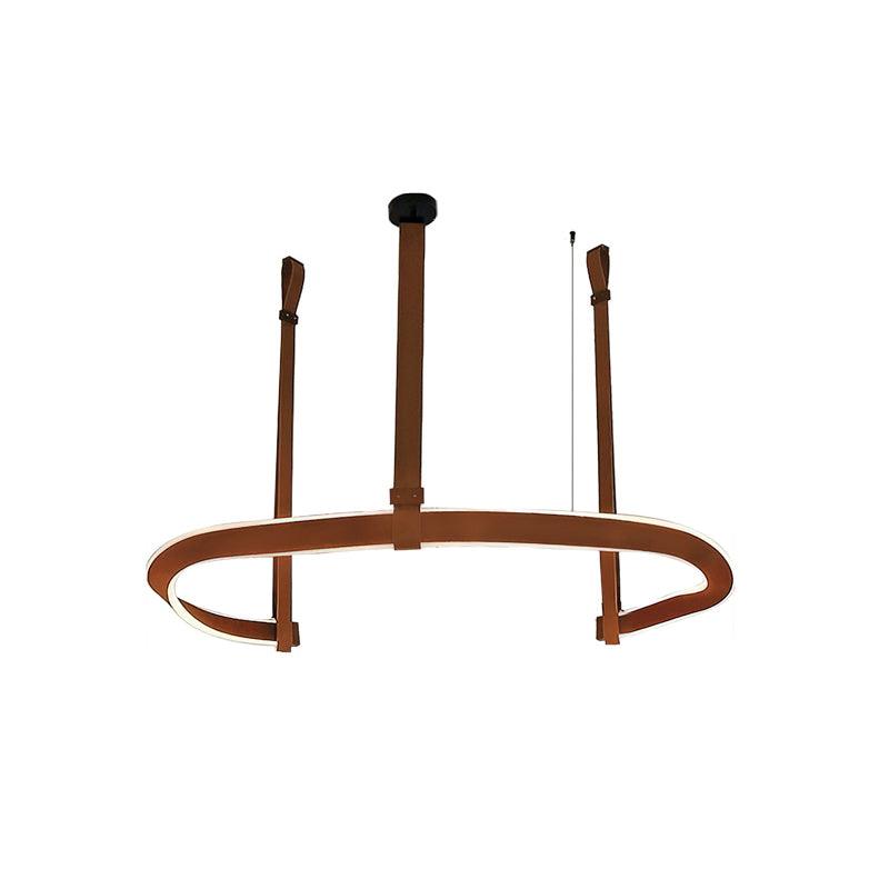 Cesorora Curved Artificial Leather Chandelier - Letslighting