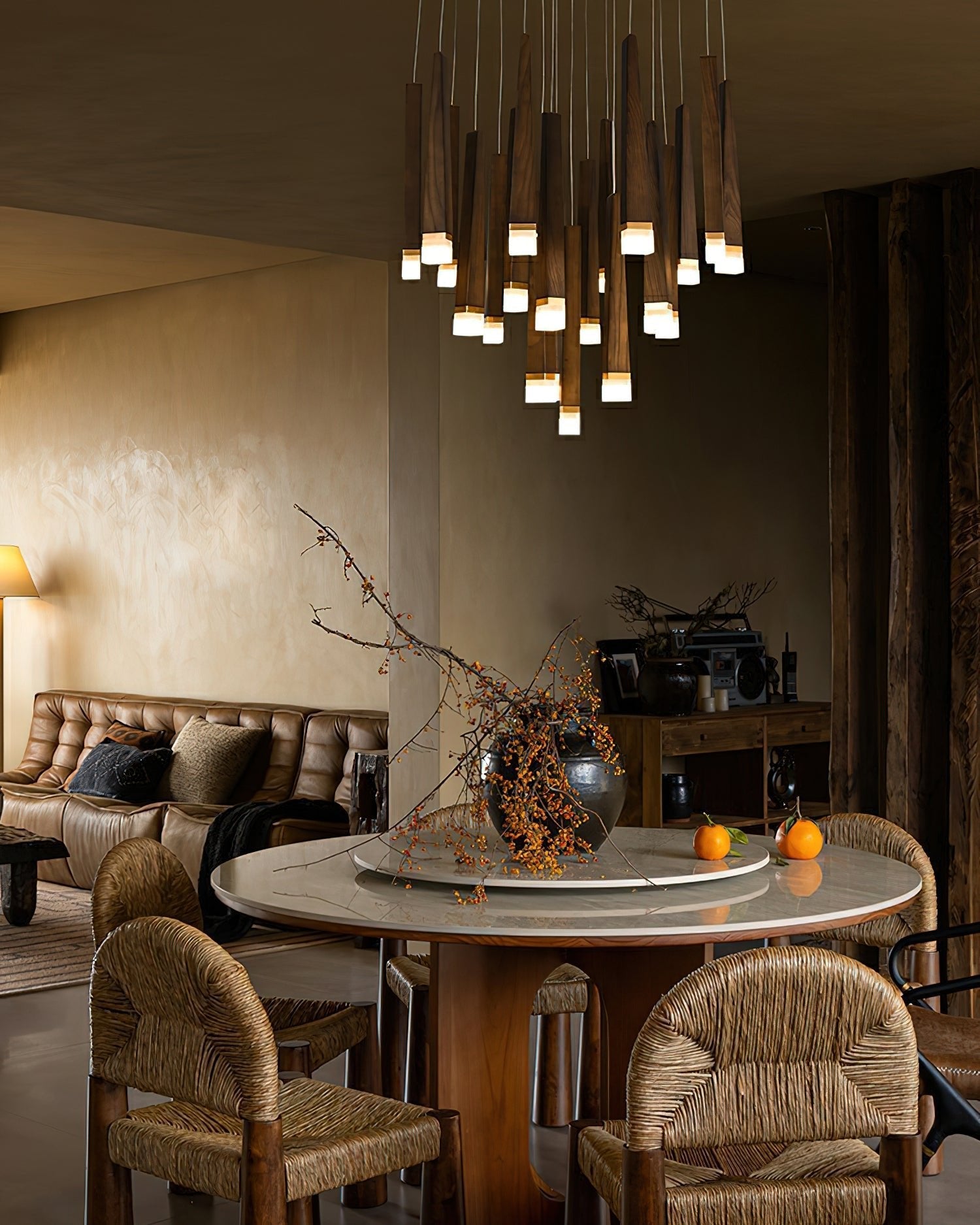 Armarila Firewood Stick Wood Chandelier - Letslighting
