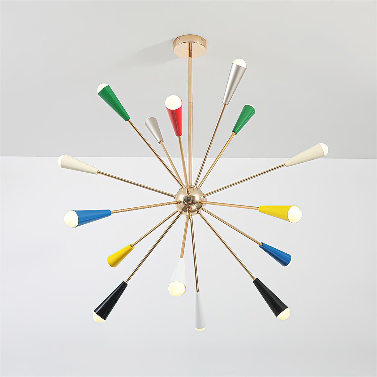 Fireworks Chandelier Colorful Cone Burst - Letslighting