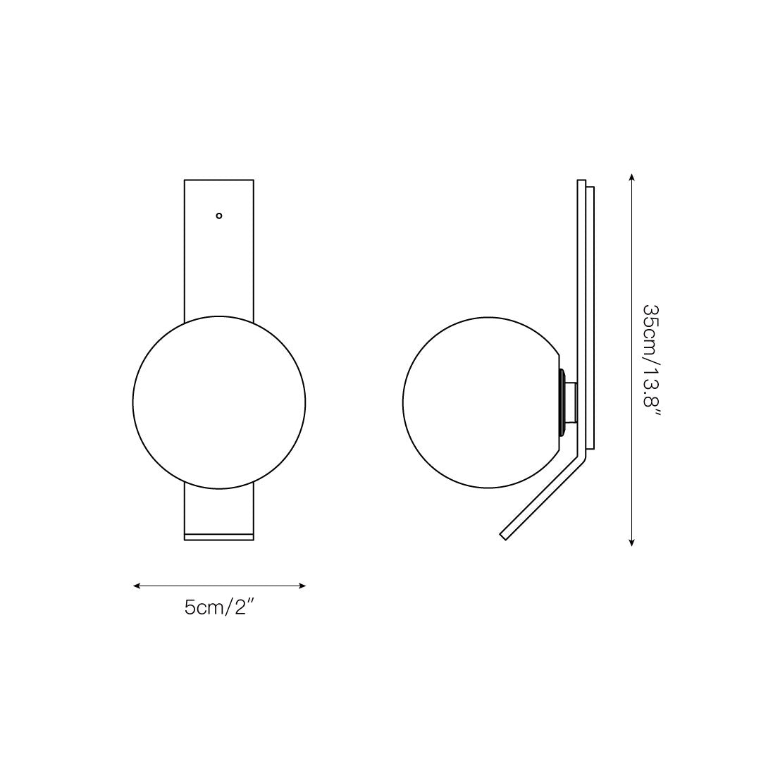 Fizi Modern Minimalist Copper Glass Wall Lamp - Letslighting