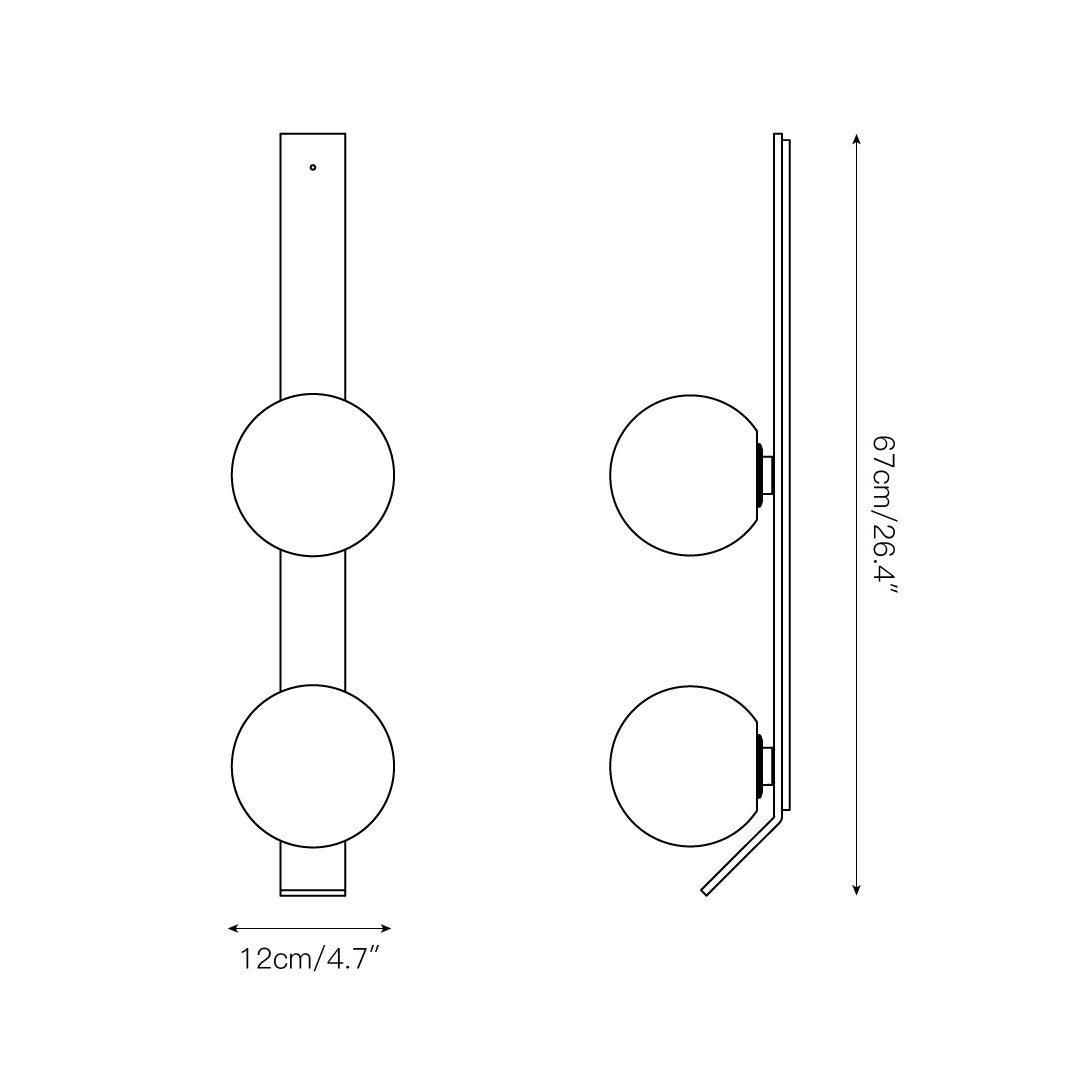 Fizi Modern Minimalist Copper Glass Wall Lamp - Letslighting