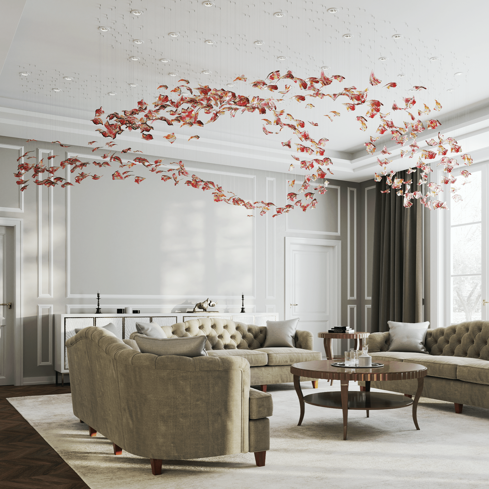 Elmiros Petal Glass Chandelier - Letslighting