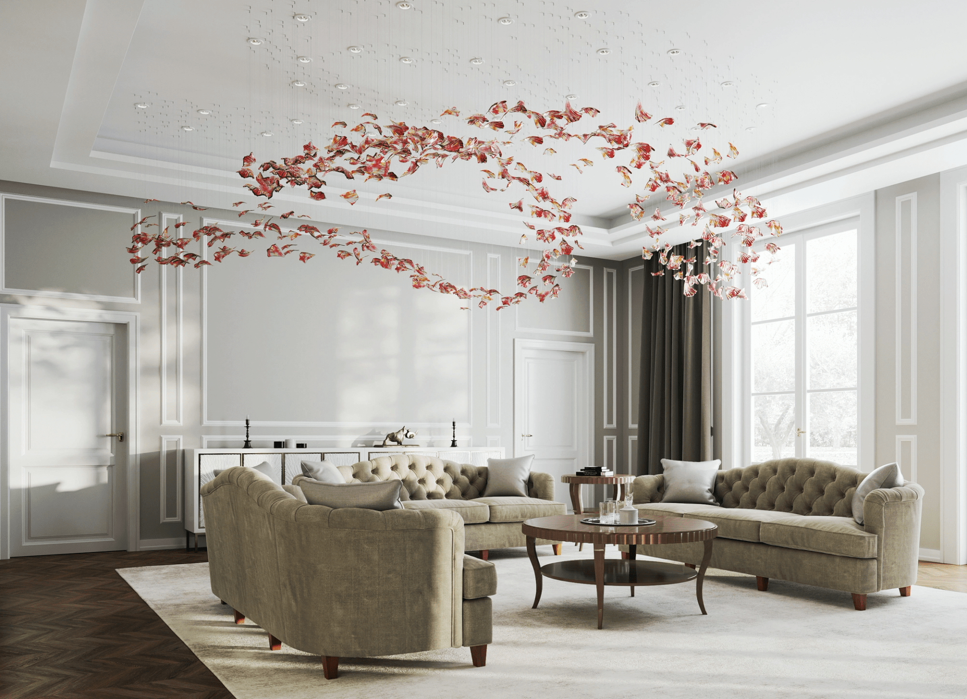 Elmiros Petal Glass Chandelier - Letslighting