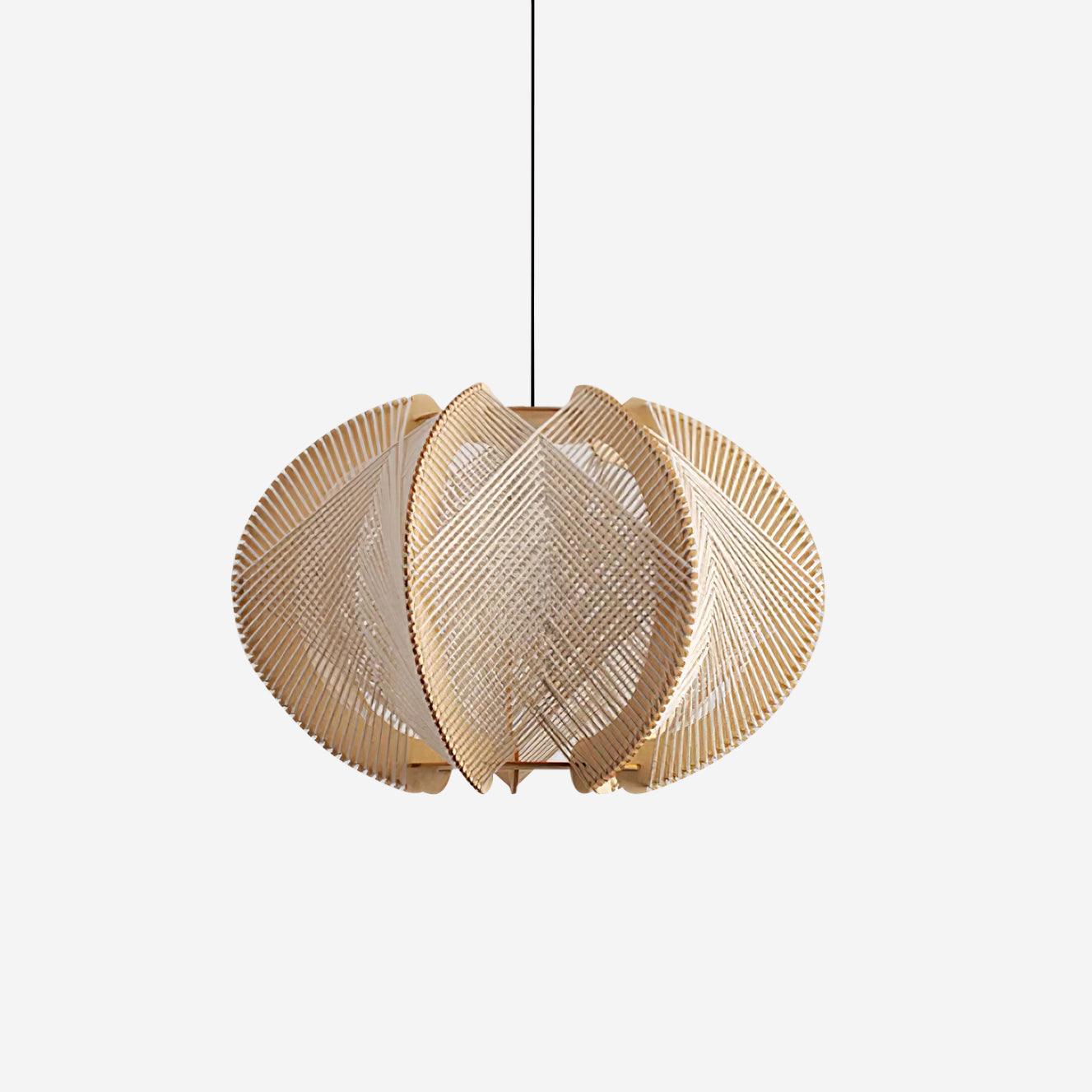 Calyraice Wood & Hemp Rope Pendant Light - Letslighting