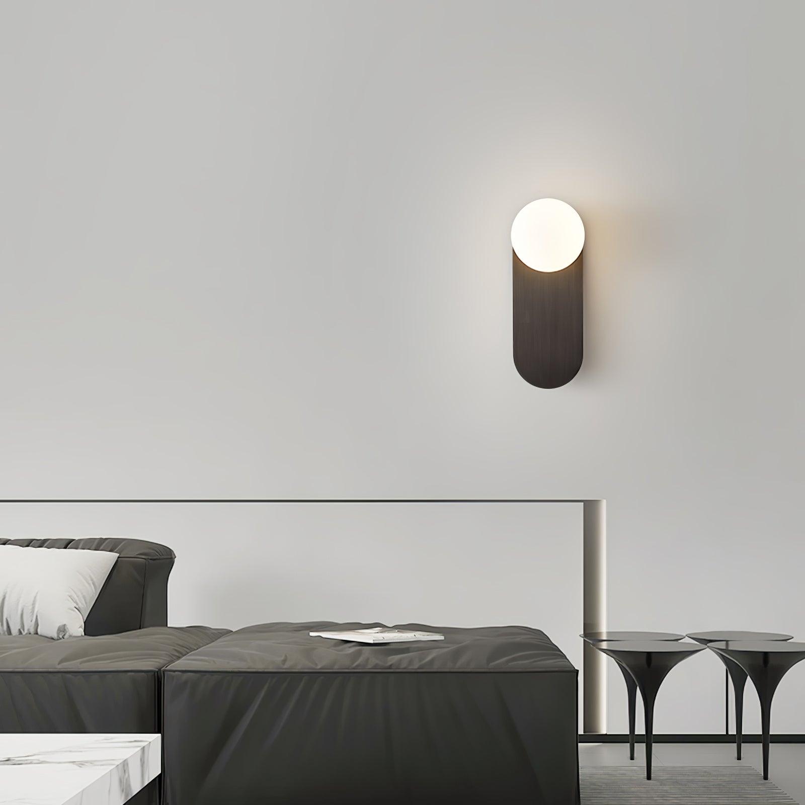 Isoren Flat Base Globe Brass Glass Sconce Wall lamp - Letslighting