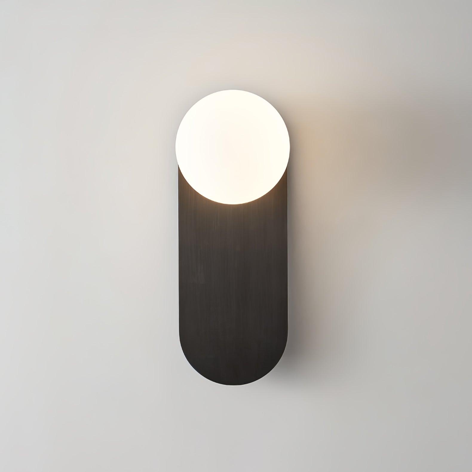 Isoren Flat Base Globe Brass Glass Sconce Wall lamp - Letslighting