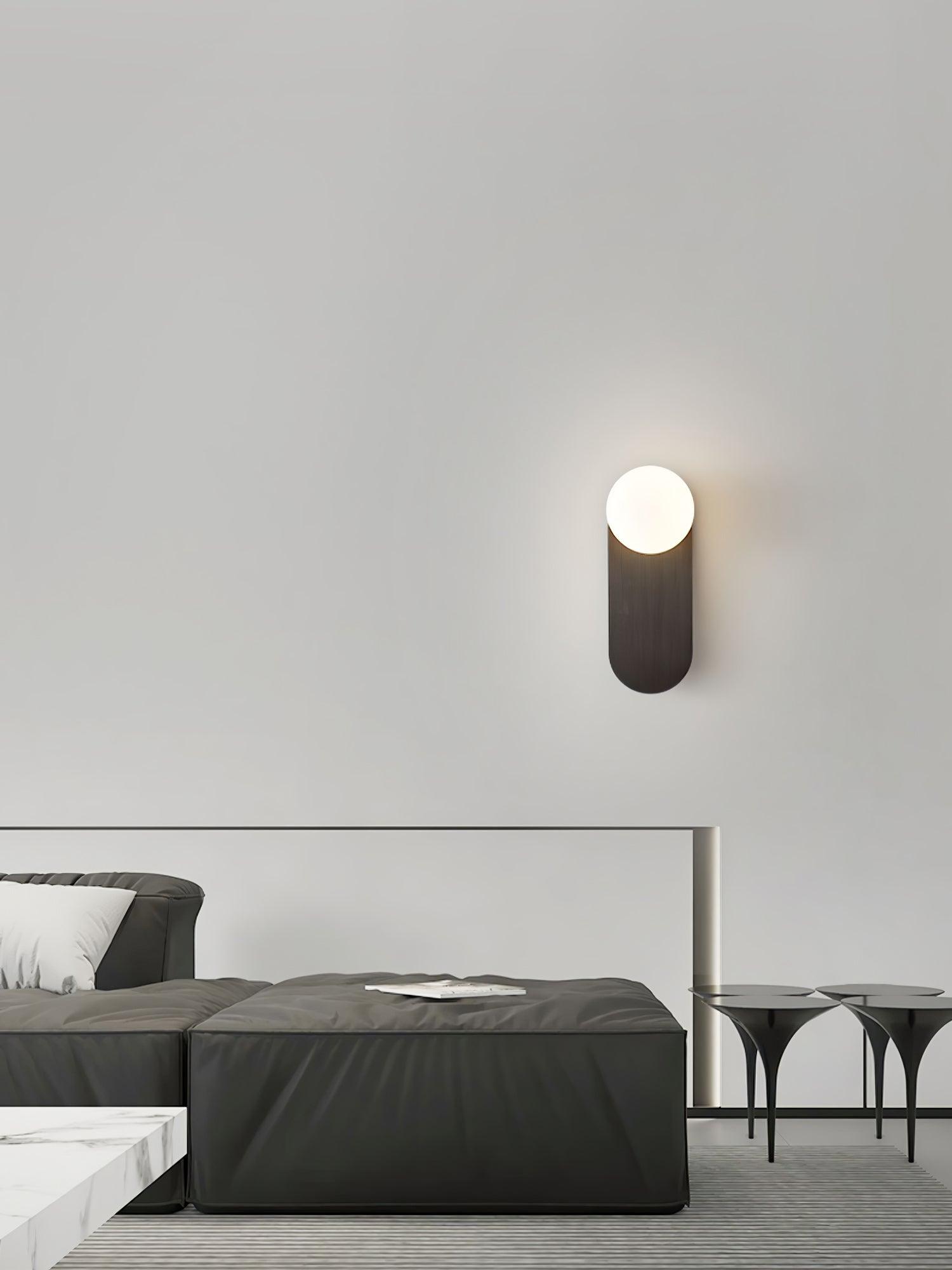 Isoren Flat Base Globe Brass Glass Sconce Wall lamp - Letslighting