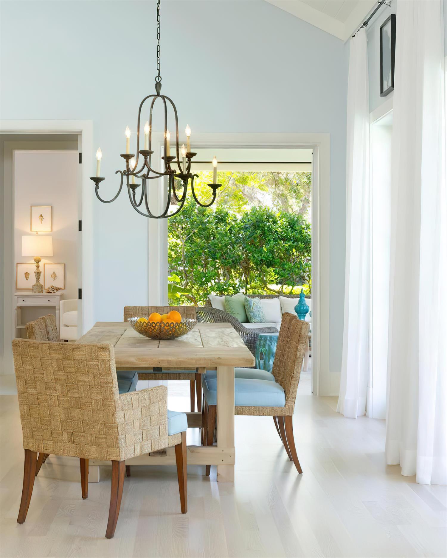 Flemish Chandelier Curved Iron Elegance