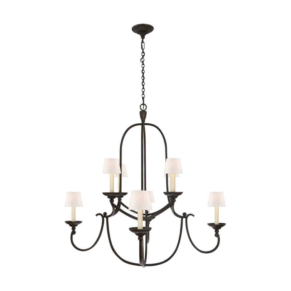 Flemish Chandelier Curved Iron Elegance